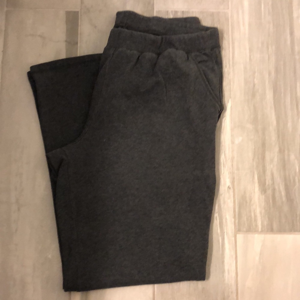 Grey Pull On Elastic Waist Pants Size L